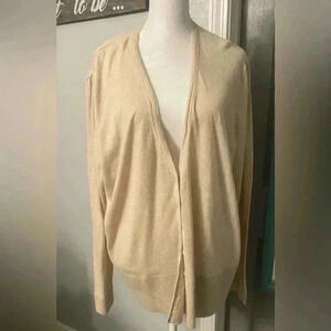 Lane Bryant V neck button up sweater cardigan in beige Women’s size 22/24w